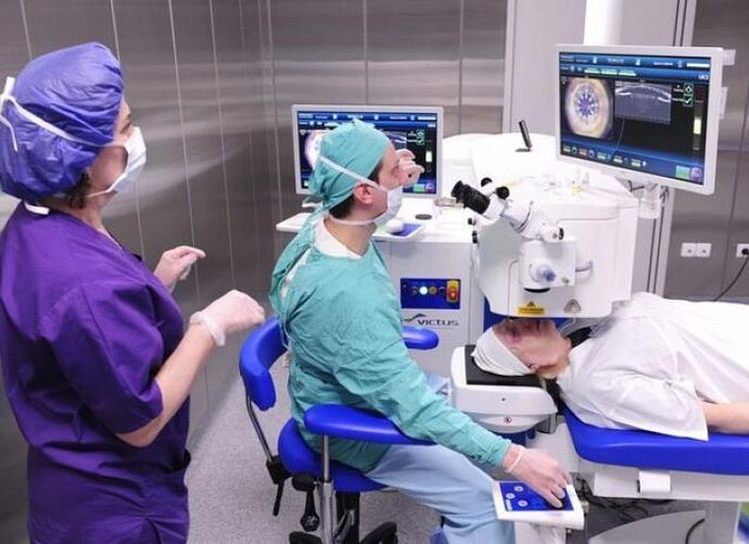 Alang sa retinal luha, gihimo ang laser coagulation